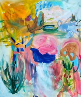 Painting, Blue bird in the garden, Emily Starck