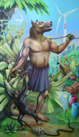 Painting, Le raccordement, Stéphane Fauchille
