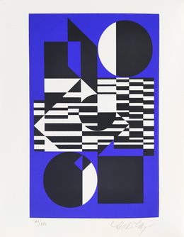 Drucke, OB-Bleu, Victor Vasarely