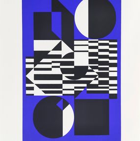 Print, OB-Bleu, Victor Vasarely