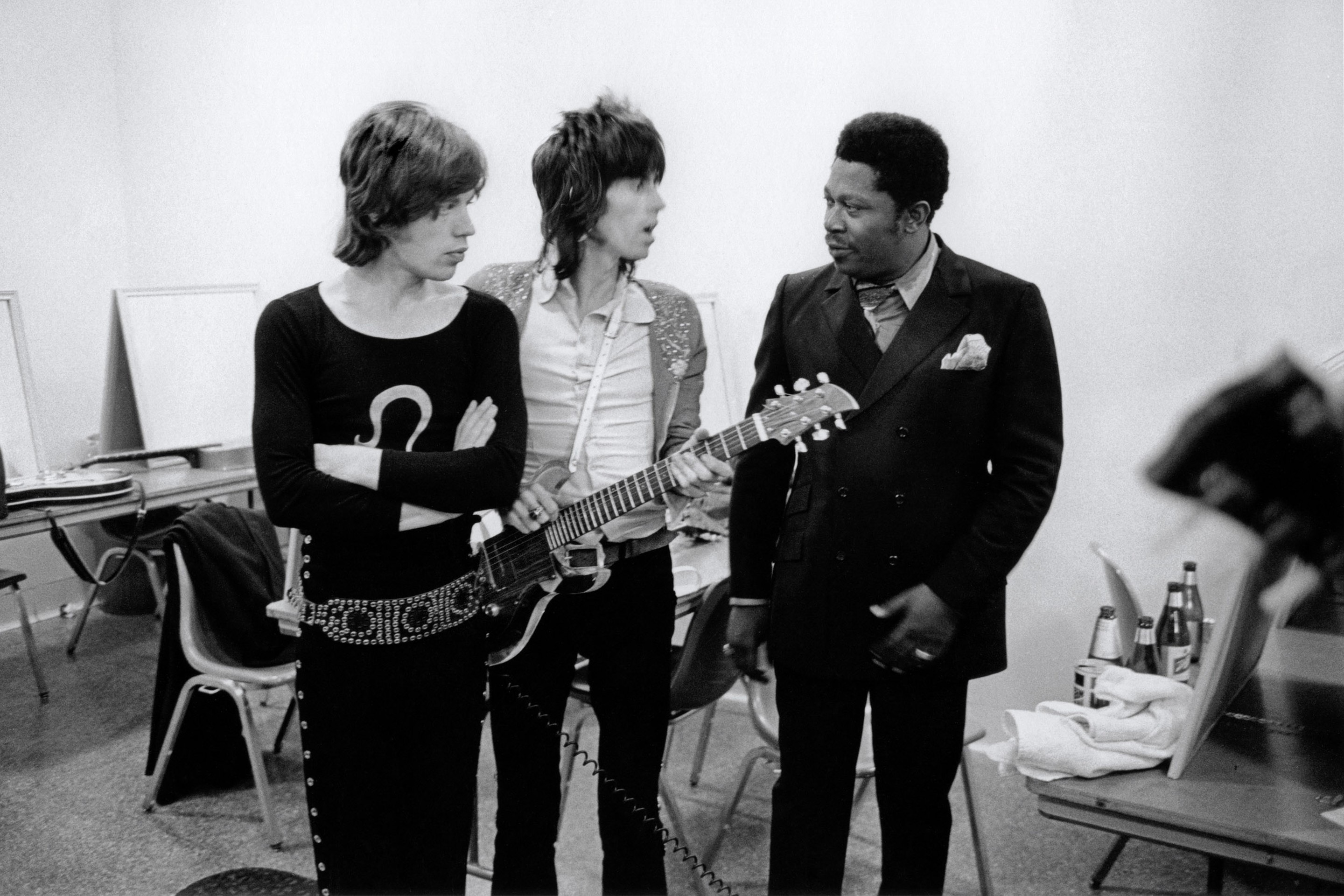 Glen Craig, Mick Jagger, Keith Richards, and BB King Backstage, Chicago, IL Glen Craig, Mick Jagger, Keith Richards, and BB King Backstage, Chicago, IL