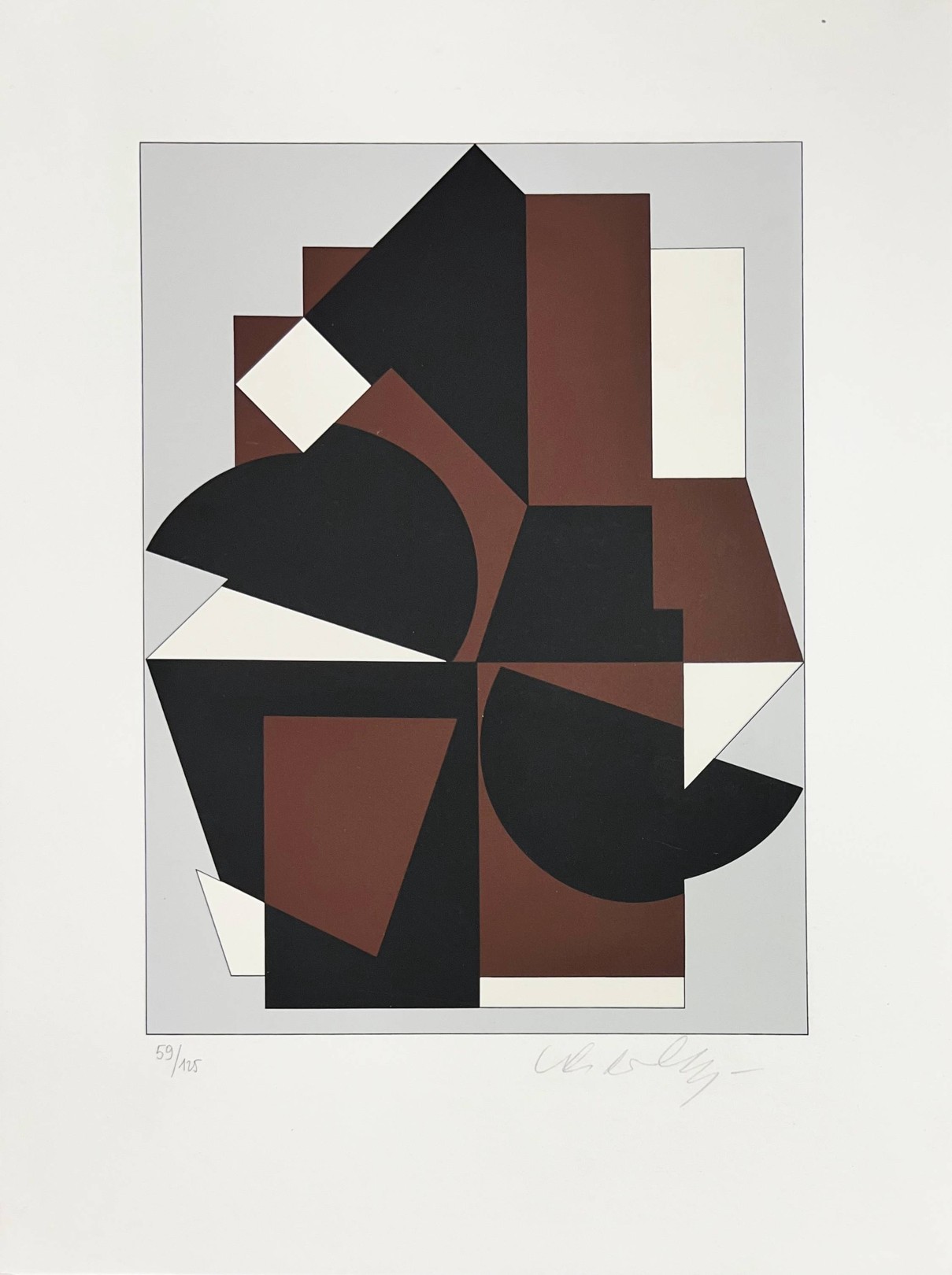 Victor Vasarely, Abstract composition - Fifties Victor Vasarely, Abstract composition - Fifties