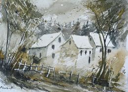 Painting, Rural landscape, Pol Ledent