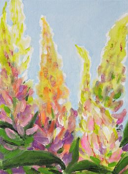 Gemälde, Lupines III - Série Florale, Alexandra Suliko Matyas