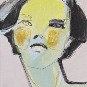 Gemälde, Face no.51 - Série Portrait de femme stylisé, Alexandra Suliko Matyas