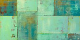 Gemälde, Turquoise Tiles Landscape, Ronald Hunter