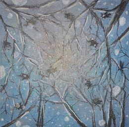Gemälde, Looking up in forest: Winter, Kenny R.K.