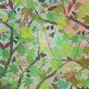 Peinture, Looking up in forest: Spring, Kenny R.K.