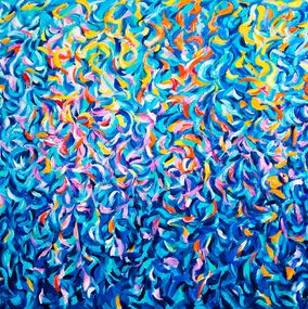 Painting, Evening lights. Lago di Garda. Italy., Andrei Sitsko