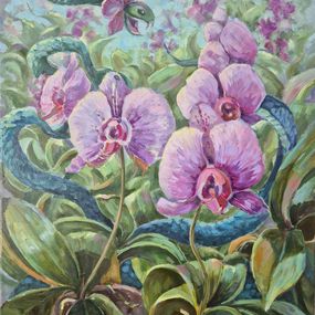 Painting, Provocative orchids, Tatiana Kyriakidou