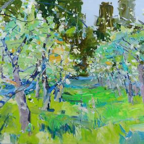 Painting, Apple orchard, Yehor Dulin