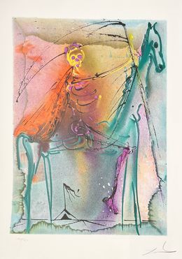 Print, Le chavelier de la mort, Salvador Dali
