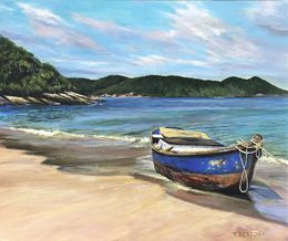 Pintura, The blue boat, Ricardo Fabián Bertona