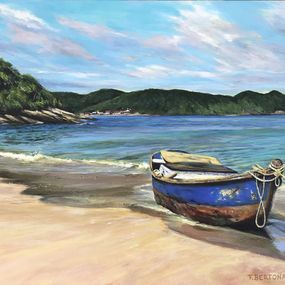 Painting, The blue boat, Ricardo Fabián Bertona