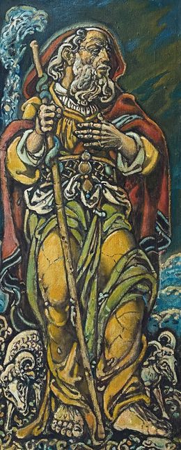 Gemälde, "Sacrifice of Abraham" - Left part, Oleg Litvinov