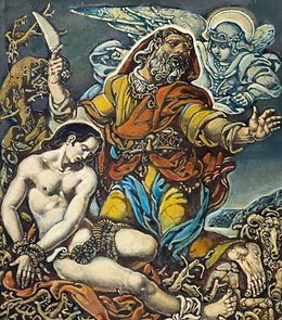 Gemälde, Sacrifice of Abraham - Central part, Oleg Litvinov
