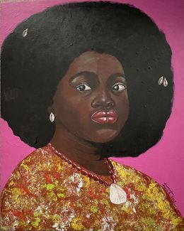 Painting, Black woman portrait 1, Ayandare Adeniran Ayanmuyiwa