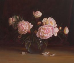Peinture, Garden peonies, Irina Trushkova