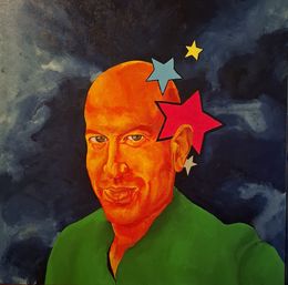 Gemälde, Patron disco, portrait de Victor, Frédérique Lanquetin