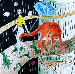 Gemälde, In the Rain, Saba Dolikashvili