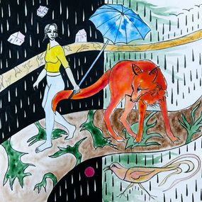 Gemälde, In the Rain, Saba Dolikashvili