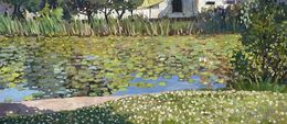 Gemälde, Overgrown pond, Nadezda Stupina