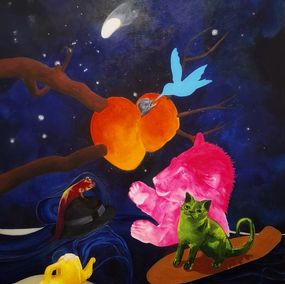 Peinture, Les aventures de Rose Polaire et de Marcus le chat, Frédérique Lanquetin