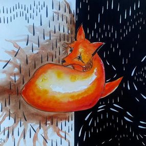 Gemälde, Fox in Brown, Saba Dolikashvili