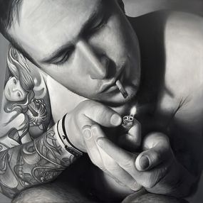 Peinture, Autoportrait "destruction créatrice", Clément Verdière