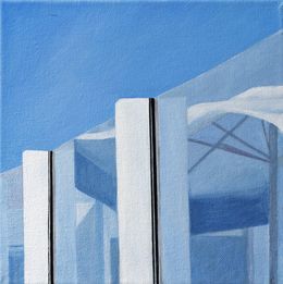 Gemälde, Réflections Triptyque I - Zoom scène de vie balnéaire, Emese Chauvel