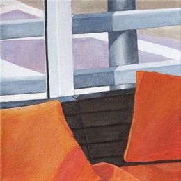 Gemälde, Réflections Triptyque II - Zoom scène de vie balnéaire, Emese Chauvel