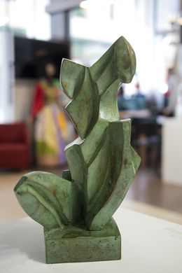 Sculpture, Femme Assise, Phomae, P. Le Bars