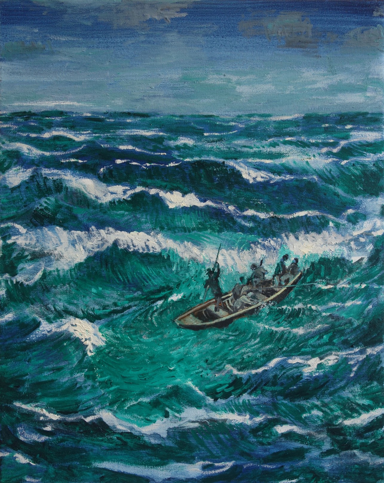 Peter de Boer, Rowing out at sea Peter de Boer, Rowing out at sea