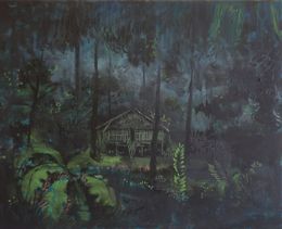 Pintura, Borneo jungle cabin, Peter de Boer