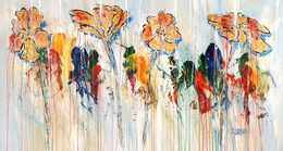 Painting, Golden Flowers L 1, Peter Nottrott