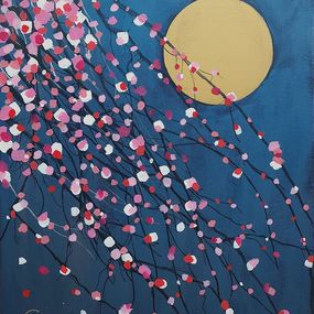 Painting, Sous la lune en fleurs, Axelle Biltgen
