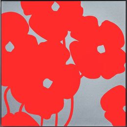 Édition, Red Poppies in Cement (signed acrylic and concrete print on aluminum), Donald Sultan