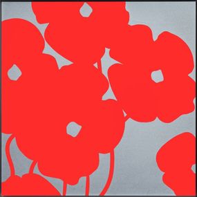 Édition, Red Poppies in Cement (signed acrylic and concrete print on aluminum), Donald Sultan
