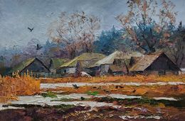 Pintura, The First Snow Fell in the Village, Boris Serdyuk