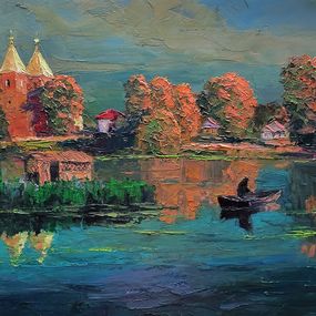 Painting, Village Fisherman, Boris Serdyuk