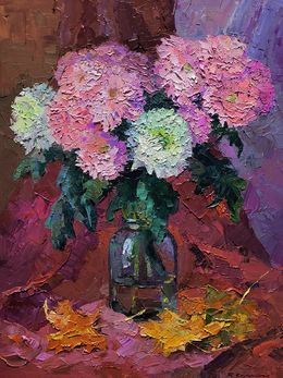 Pintura, Bouquet of Chrysanthemums, Boris Serdyuk