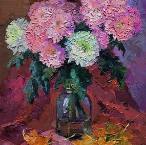 Painting, Bouquet of Chrysanthemums, Boris Serdyuk