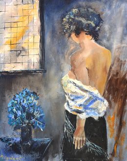 Painting, Thinking about her lover, Pol Ledent