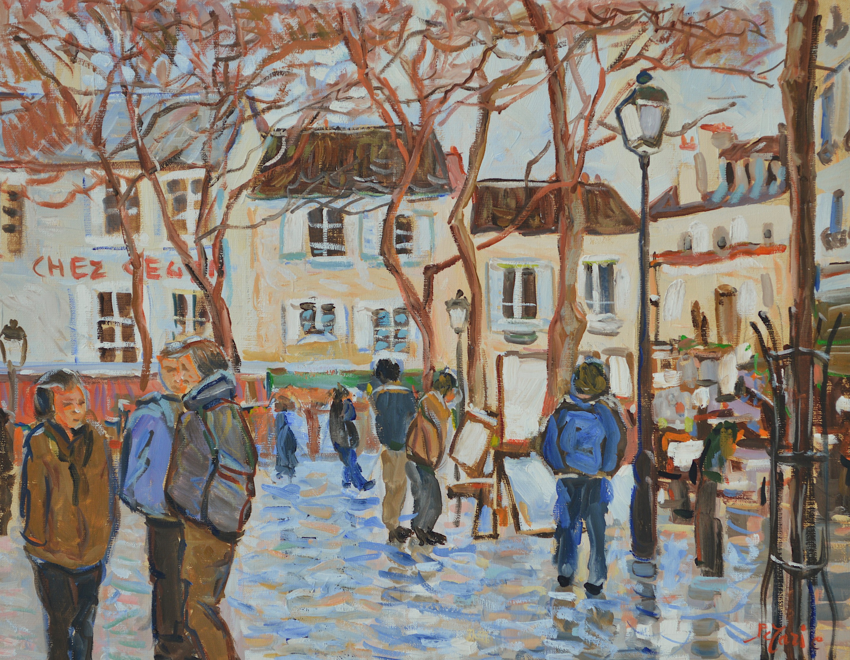 Patrick Marie, Place du Tertre en hiver - Paris Patrick Marie, Place du Tertre en hiver - Paris