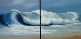 Painting, La vague bleue, Pierre Joubert