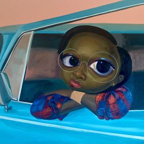 Peinture, Motunde - 21st Century, Contemporary, Figurative Portrait, Women, Modern Vehicle, Mayowa Esan