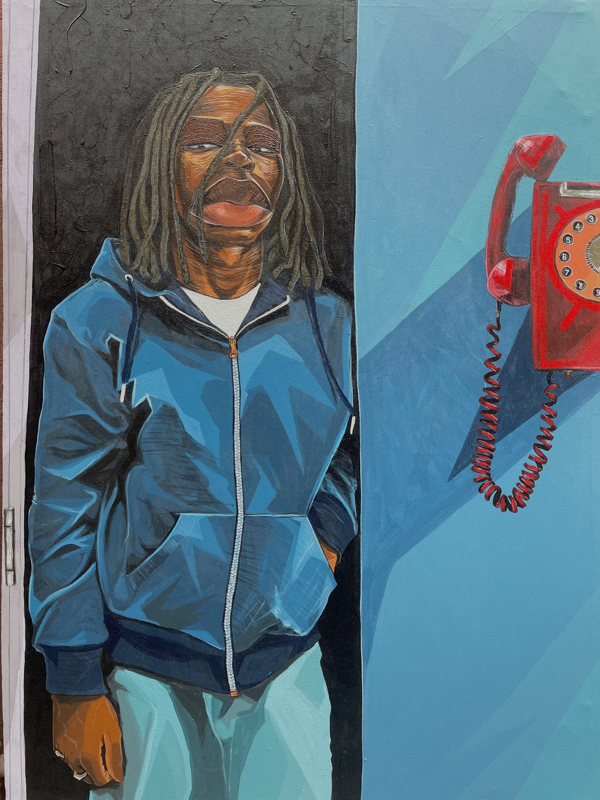 Omoayo George Osoba, Somebody Call Me - 21st Century, Contemporary, Figurative, Expressionism, Africa Omoayo George Osoba, Somebody Call Me - 21st Century, Contemporary, Figurative, Expressionism, Africa