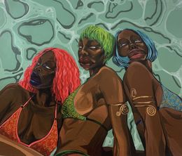 Gemälde, We've Got The Phunk 3 -21st Century, Contemporary, Figurative, Neo-Expressionism, Omoayo George Osoba