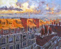 Pintura, Soleil sur la Tour Eiffel, Rudyard Heaton