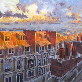 Gemälde, Soleil sur la Tour Eiffel, Rudyard Heaton